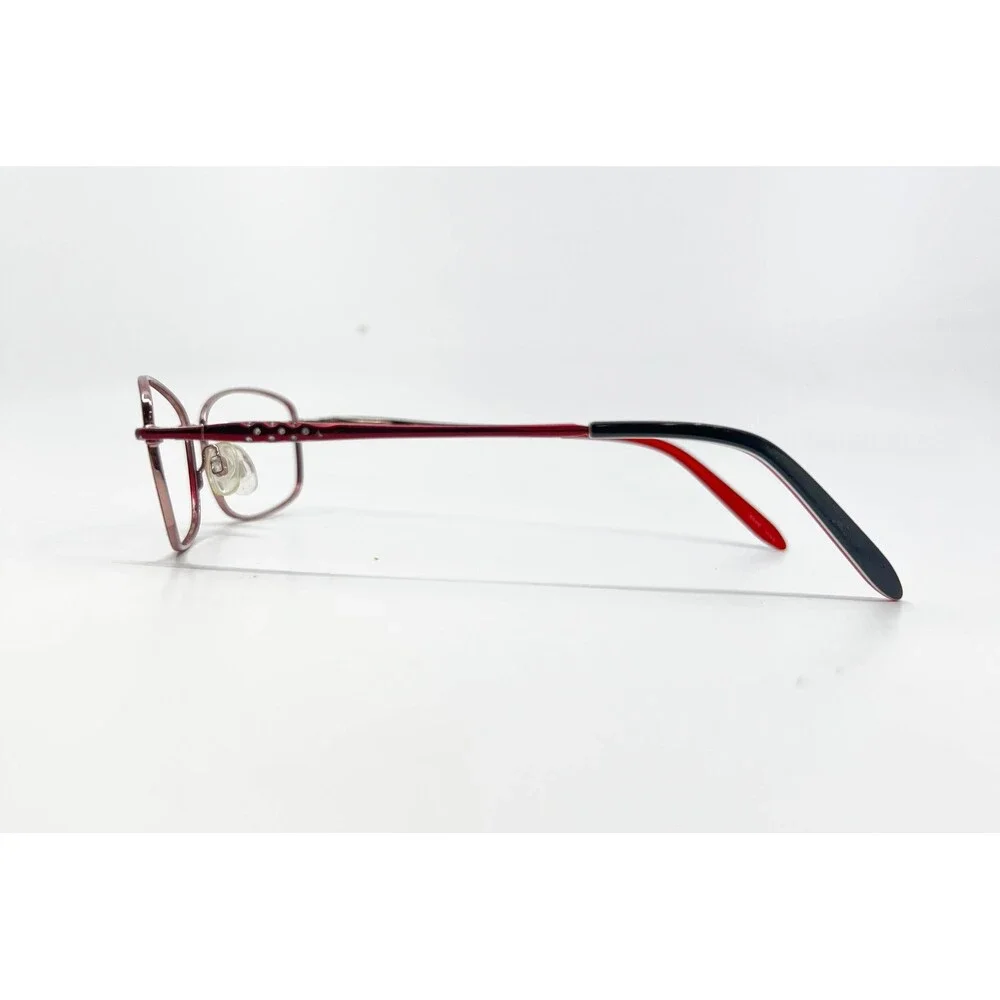 Genevieve Eyeglasses Women Burgundy Pink Holly Rectangular Frames 54-19-140